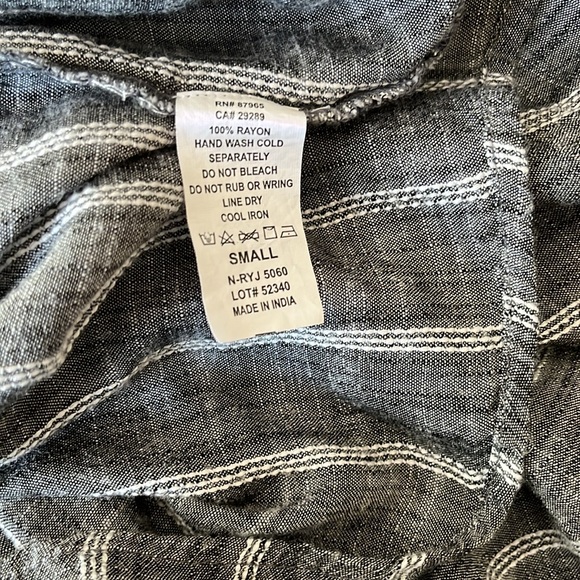 Elan Grey Striped Maxi Dress Beach cover up - Picture 5 of 7